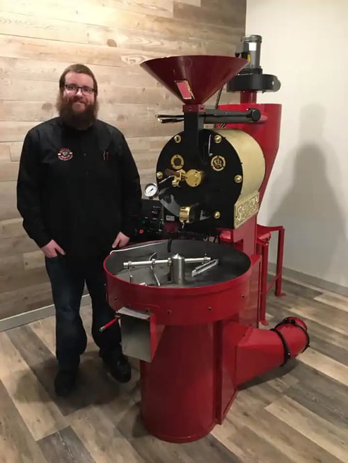 Mitch Josephs Owner - Master Roaster at Village Roasters LLC with his SF-10 roaster